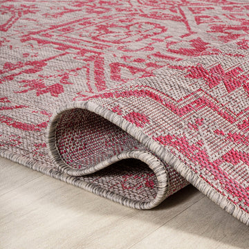 Estrella Bohemian Medallion Textured Weave Indoor/outdoor Runner Rug